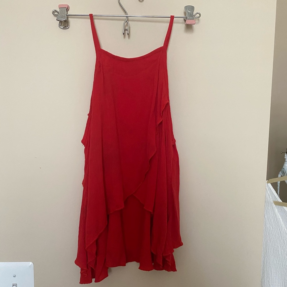 Red Ruffle Tank Top - Picture 3 of 3